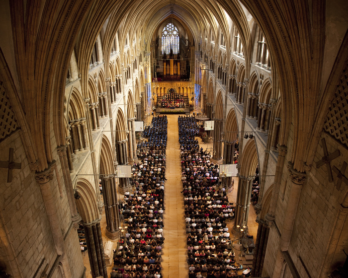 A graduation ceremony in Lincoln Cathedral