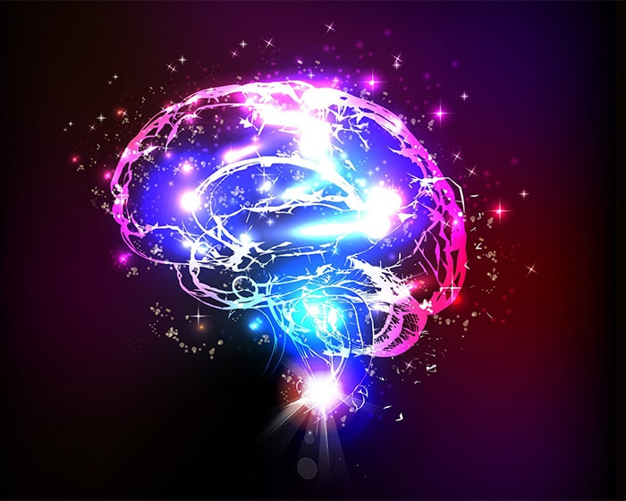 Glowing abstract brain