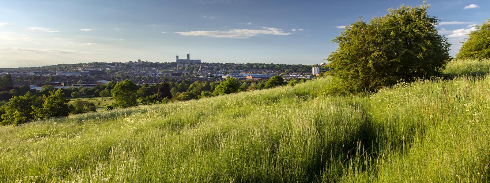 Lincoln Cathedral and countryside