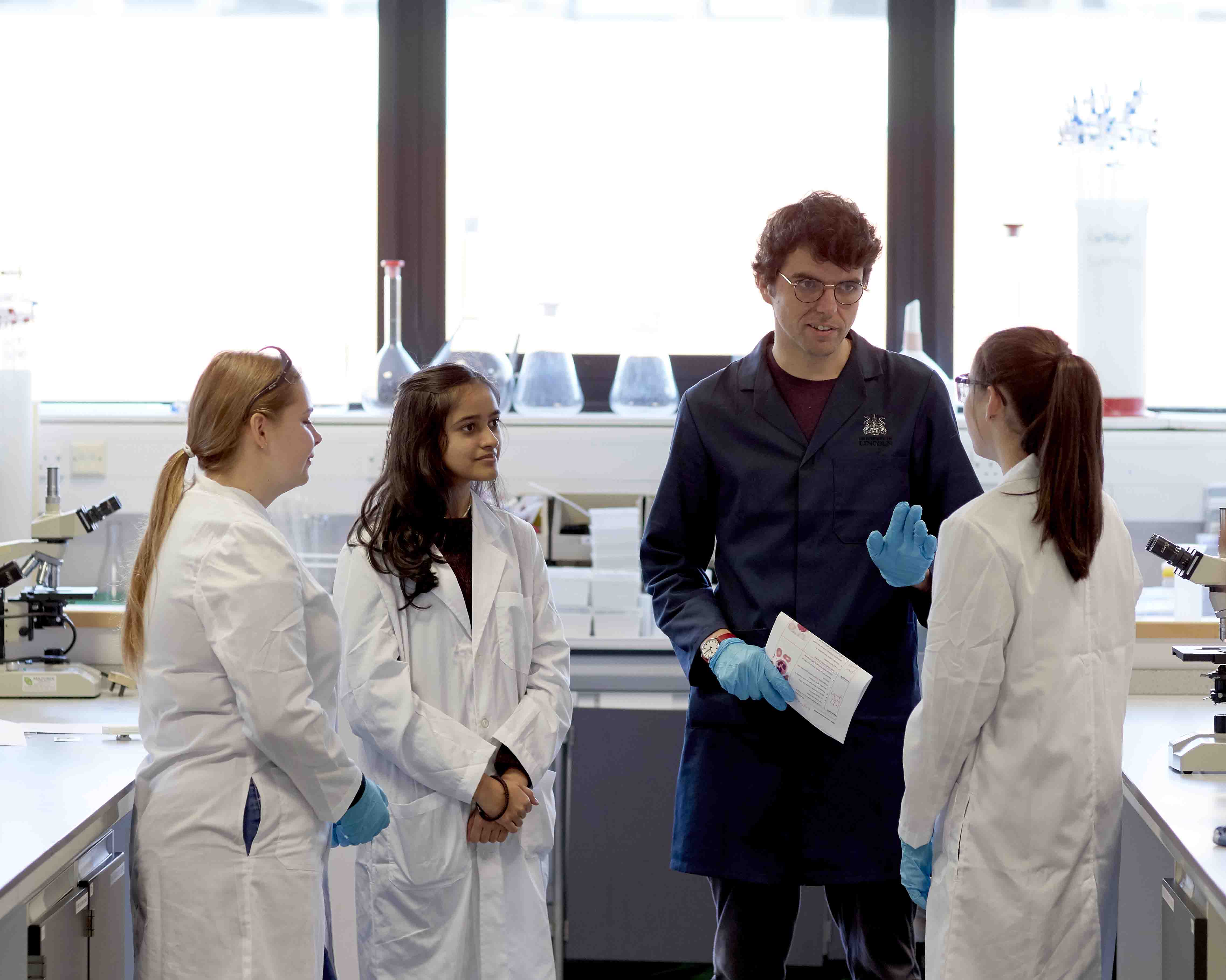 Students in a scientific lab