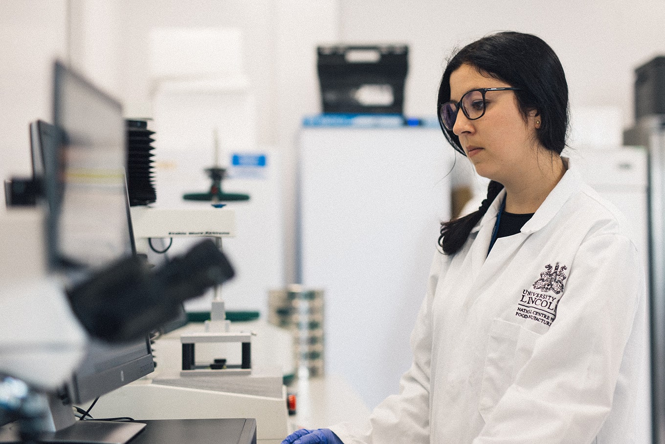 A member of staff in a laboratory