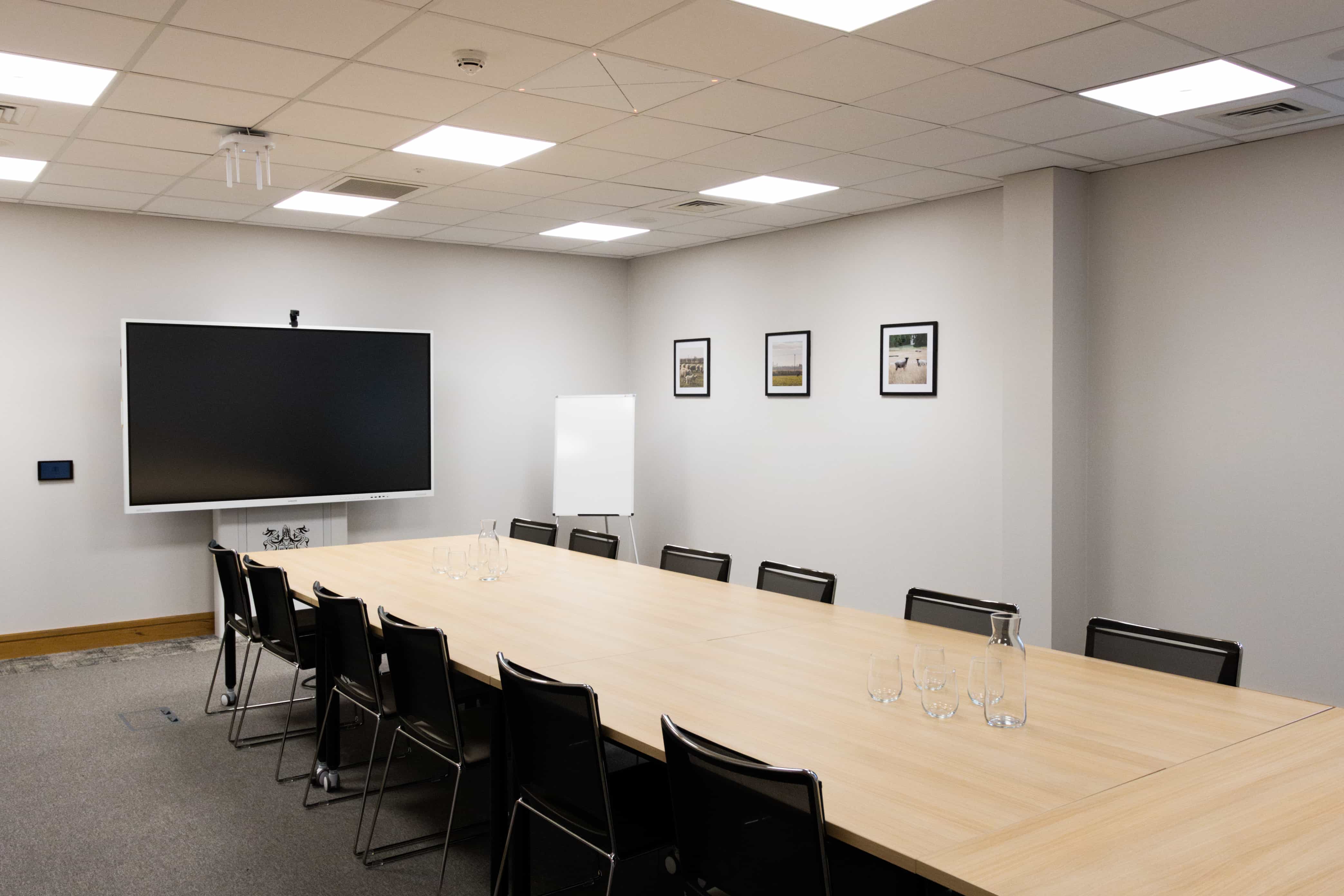 The inside of a conference room at Lawress Hall