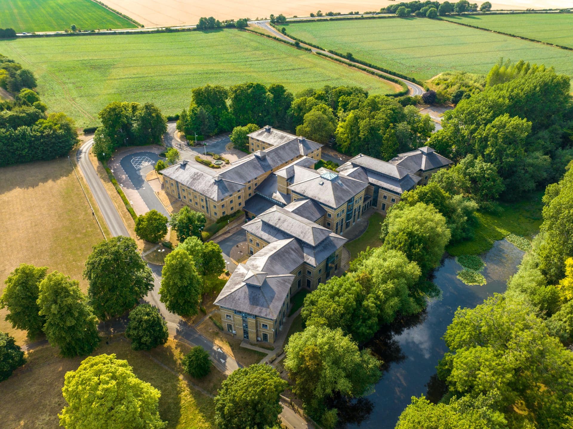 Aerial shot of Lawress Hall