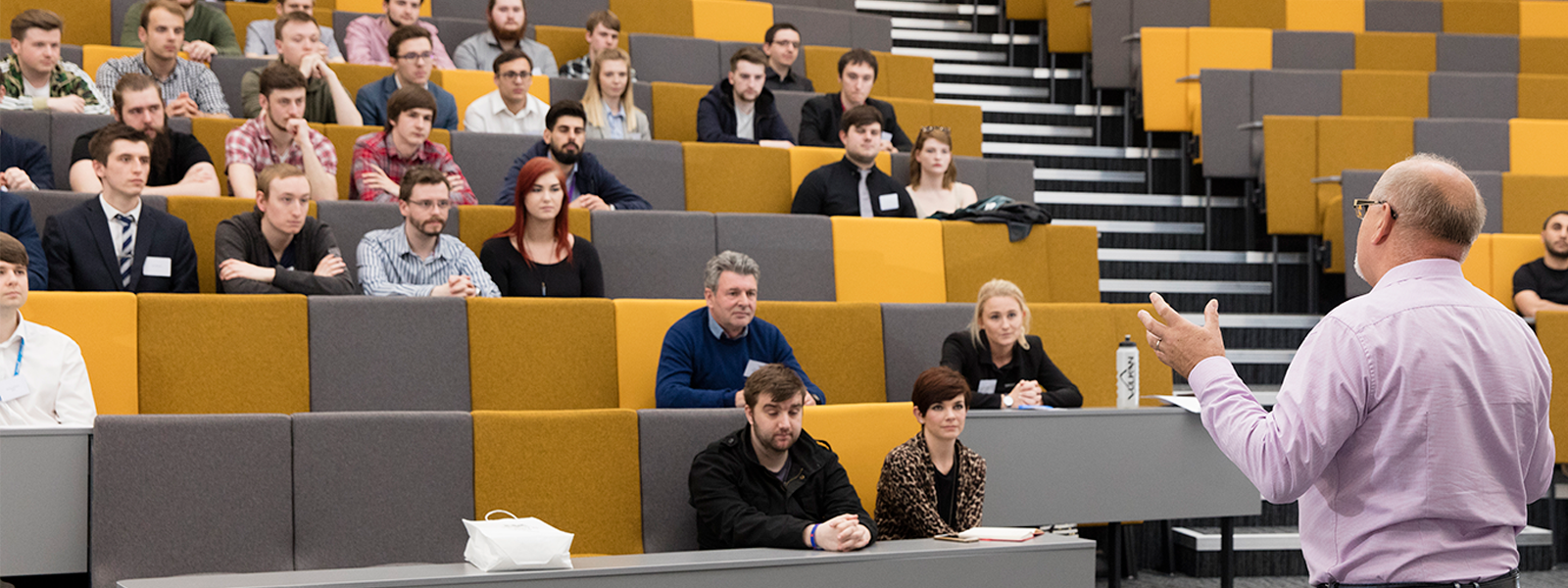 Conference in lecture theatre