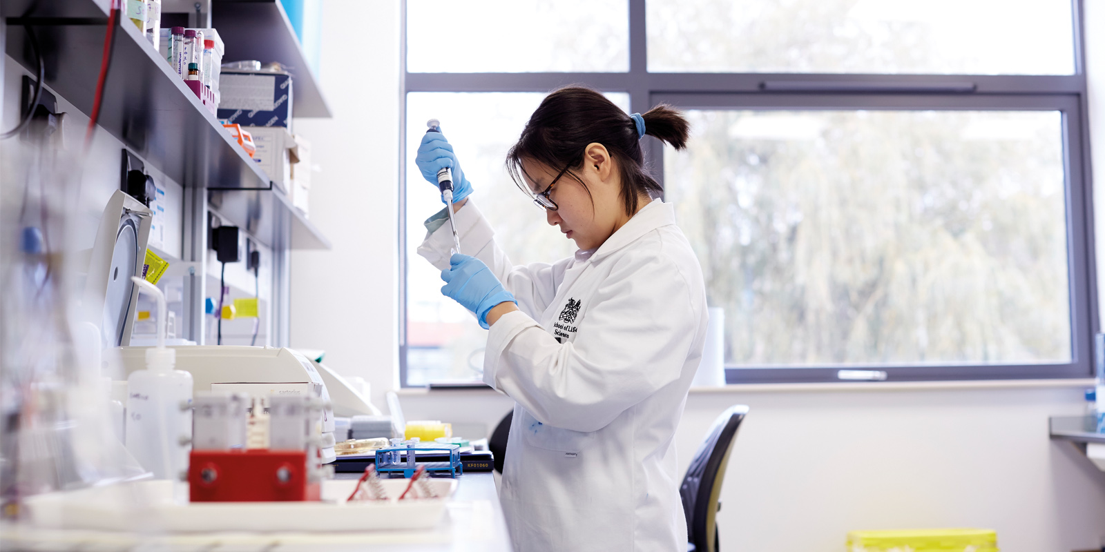 A student in a lab