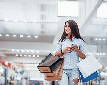 Woman with shopping bags