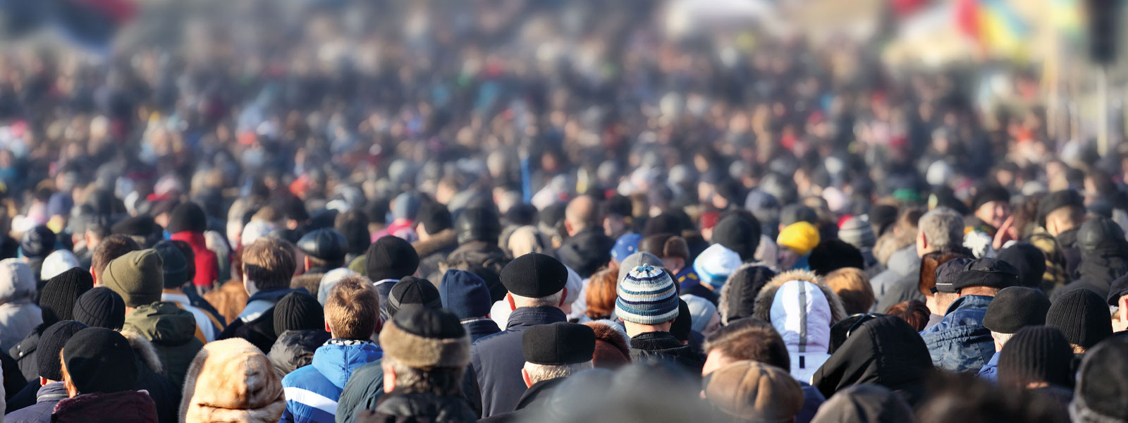 A crowd of people on the streets