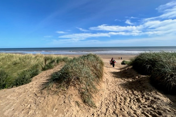 A coastline and beach